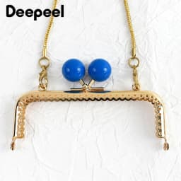 1-5Pcs 12.5cm Purse Frame Bag Kiss Clasp Lock Bags Resin Beads Ball Clutch Frames for Making DIY Handle Sewing Craft 18 Colors