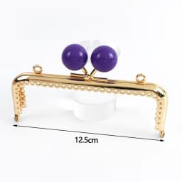 1-5Pcs 12.5cm Purse Frame Bag Kiss Clasp Lock Bags Resin Beads Ball Clutch Frames for Making DIY Handle Sewing Craft 18 Colors