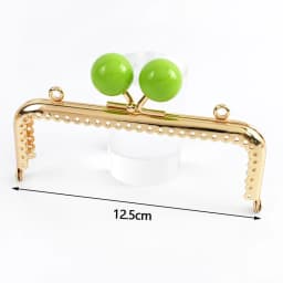 1-5Pcs 12.5cm Purse Frame Bag Kiss Clasp Lock Bags Resin Beads Ball Clutch Frames for Making DIY Handle Sewing Craft 18 Colors