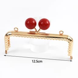 1-5Pcs 12.5cm Purse Frame Bag Kiss Clasp Lock Bags Resin Beads Ball Clutch Frames for Making DIY Handle Sewing Craft 18 Colors