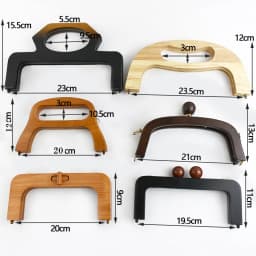 1Pc Wooden Handle for Bags Closure Kiss Clasp Purse Frame Women Handbags Woven-bag DIY Handmade Bracket Accessories