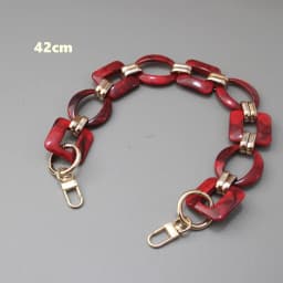 New Fashion Woman Bag Accessory Detachable Replacement Red Ink Acrylic Metal Chain Luxury Strap Women Shoulder Clutch Chains