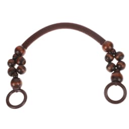 Women Fashion Wooden Bead Rope Bag Strap Wooden Handle Rope Beads Handbag Shoulder Belt DIY Replacement Bag Accessories