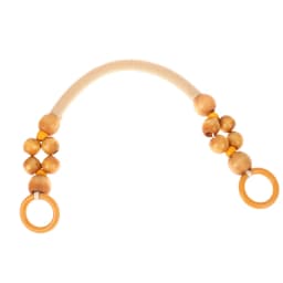 Women Fashion Wooden Bead Rope Bag Strap Wooden Handle Rope Beads Handbag Shoulder Belt DIY Replacement Bag Accessories