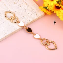 Bag Extension Chain Crossbody Purse Heart-shaped Chain Strap Handbag Hanging Buckle DIY Chain Charm Shoulder Bag Accessories