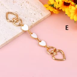 Bag Extension Chain Crossbody Purse Heart-shaped Chain Strap Handbag Hanging Buckle DIY Chain Charm Shoulder Bag Accessories