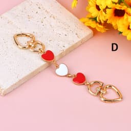 Bag Extension Chain Crossbody Purse Heart-shaped Chain Strap Handbag Hanging Buckle DIY Chain Charm Shoulder Bag Accessories