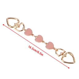 Bag Extension Chain Crossbody Purse Heart-shaped Chain Strap Handbag Hanging Buckle DIY Chain Charm Shoulder Bag Accessories