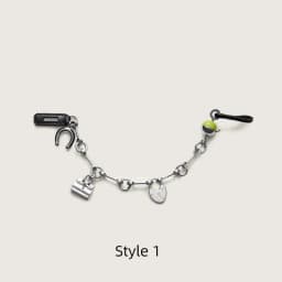 Luxury Metal Spliced Calfskin Bag Charm Silver Chain Pendant For Birkin Kelly Handbag Decor,Fashion Bag Accessory