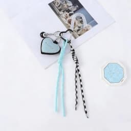 Fashion Creative Lucky Billiard Black No.8 Ball Key Chain Weaving Colorful Rope Bag Hanging Trendy Bag Hanging Jewelry Gift
