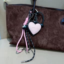 Fashion Creative Lucky Billiard Black No.8 Ball Key Chain Weaving Colorful Rope Bag Hanging Trendy Bag Hanging Jewelry Gift