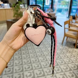 Fashion Creative Lucky Billiard Black No.8 Ball Key Chain Weaving Colorful Rope Bag Hanging Trendy Bag Hanging Jewelry Gift