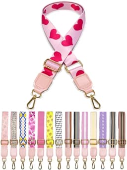 Adjustable Shoulder Strap Messenger Widening Accessories Adjustable Female Bag Heart-Shaped Strap Pink Love Strap Girly Heart