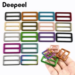 5Pcs 20-38mm Metal Ring Buckle Tri-Glide Slider Clasp Webbing Bag Strap Adjust Hooks Dog Leash Loops DIY Hardware Accessories