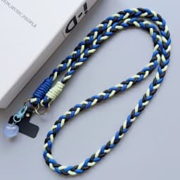 Colourful Braided Rope Fashion Diagonal Strap Rope Anti-Loss Sturdy Lanyard Keychain Rope Mobile Phone Love Lanyard