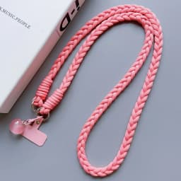 Colourful Braided Rope Fashion Diagonal Strap Rope Anti-Loss Sturdy Lanyard Keychain Rope Mobile Phone Love Lanyard