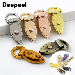 4/10Pcs Metal Side Clip Buckle Bag Chain Connector Hanger Hook Leaf D Ring Keyring Clasp Handbag Strap Decor Craft Accessories