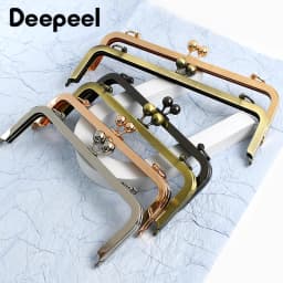 1/2/5Pcs 20/25cm Metal Bags Handle Smooth Purse Frame Handbag Wallet Screw Brackets Clourse Clip Kiss Clasp DIY Bag Accessories