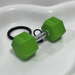 PVC Mini Barbell Keychain Barbell Sheet Exquisite Bag Pendant Accessories Simulation Dumbbell Keychain Fitness Enthusiast