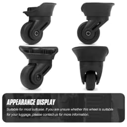 GUGULUZA Luggage Wheels Accessories, Suitcase Trolley Universal Wheel Casters Replacement Wearable Repair Old Suitcase #STA-72