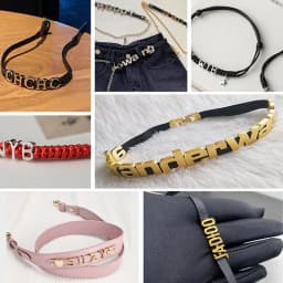 CRAZYSMITH Letter Decorative Buckles Alphabet Decoration Zinc Alloy Hardware for Bag Strap Belt Modification DIY Bag Accessories