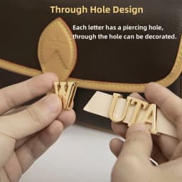 CRAZYSMITH Letter Decorative Buckles Alphabet Decoration Zinc Alloy Hardware for Bag Strap Belt Modification DIY Bag Accessories