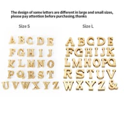 CRAZYSMITH Letter Decorative Buckles Alphabet Decoration Zinc Alloy Hardware for Bag Strap Belt Modification DIY Bag Accessories