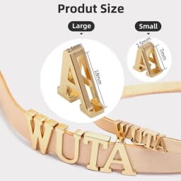 CRAZYSMITH Letter Decorative Buckles Alphabet Decoration Zinc Alloy Hardware for Bag Strap Belt Modification DIY Bag Accessories
