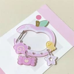 Kawaii Acrylic Carabiner Keychain Cute Cartoon Key Ring for Backpack, Bag Charm & Ita Bag Accessory〔CC88〕