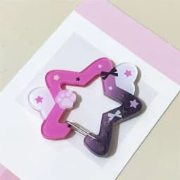 Kawaii Acrylic Carabiner Keychain Cute Cartoon Key Ring for Backpack, Bag Charm & Ita Bag Accessory〔CC88〕