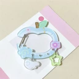 Kawaii Acrylic Carabiner Keychain Cute Cartoon Key Ring for Backpack, Bag Charm & Ita Bag Accessory〔CC88〕