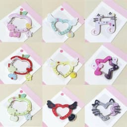 Kawaii Acrylic Carabiner Keychain Cute Cartoon Key Ring for Backpack, Bag Charm & Ita Bag Accessory〔CC88〕