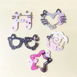 Kawaii Acrylic Carabiner Keychain Cute Cartoon Key Ring for Backpack, Bag Charm & Ita Bag Accessory〔CC88〕