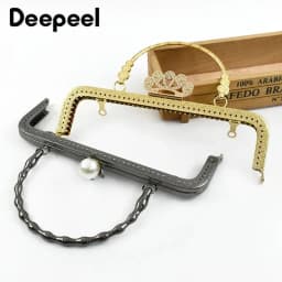 1/2/5Pcs 20cm Embossed Metal Handles for Bags Women Handbag Purse Frame Closure Kiss Clasp DIY Sewing Brackets Bag Accessories