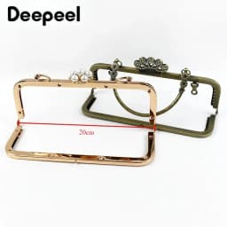 1/2/5Pcs 20cm Embossed Metal Handles for Bags Women Handbag Purse Frame Closure Kiss Clasp DIY Sewing Brackets Bag Accessories