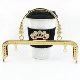 1/2/5Pcs 20cm Embossed Metal Handles for Bags Women Handbag Purse Frame Closure Kiss Clasp DIY Sewing Brackets Bag Accessories