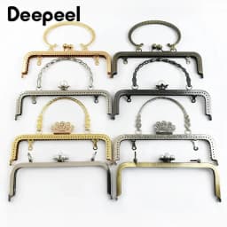1/2/5Pcs 20cm Embossed Metal Handles for Bags Women Handbag Purse Frame Closure Kiss Clasp DIY Sewing Brackets Bag Accessories