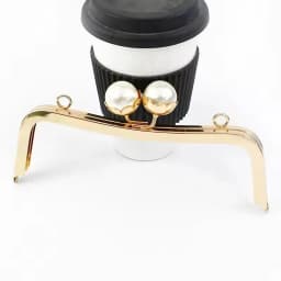 1Pc 20cm Metal Pearl Head Handle Handbag Retro Kiss Clasp Lock Buckle Purse Frame Brackets Bag Handles Replacement Accessories