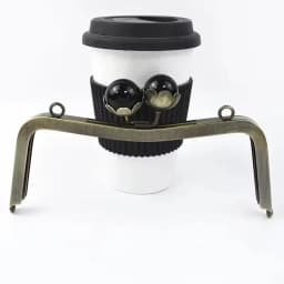 1Pc 20cm Metal Pearl Head Handle Handbag Retro Kiss Clasp Lock Buckle Purse Frame Brackets Bag Handles Replacement Accessories