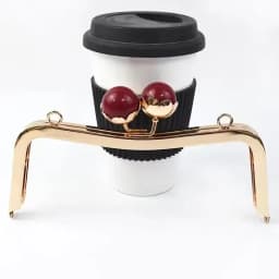 1Pc 20cm Metal Pearl Head Handle Handbag Retro Kiss Clasp Lock Buckle Purse Frame Brackets Bag Handles Replacement Accessories