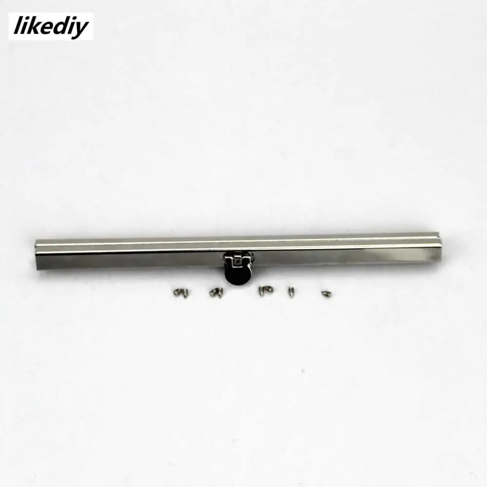 1 Piece 19 CM Silver Length Polished Metal Purse Frame Wallet Sewing Accessory