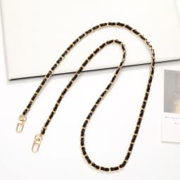 60CM Long PU Leather+Metal Bag Chain Fashion Bag Strap For Women Braided Crossbody Bag Strap Detachable Mobile Phone Case Chain