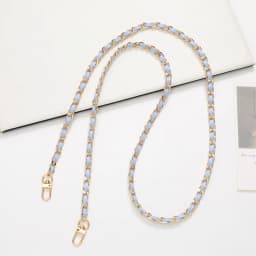 60CM Long PU Leather+Metal Bag Chain Fashion Bag Strap For Women Braided Crossbody Bag Strap Detachable Mobile Phone Case Chain