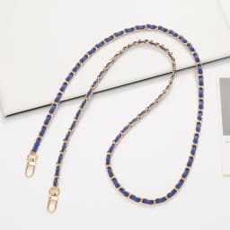 60CM Long PU Leather+Metal Bag Chain Fashion Bag Strap For Women Braided Crossbody Bag Strap Detachable Mobile Phone Case Chain
