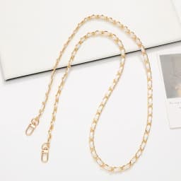 60CM Long PU Leather+Metal Bag Chain Fashion Bag Strap For Women Braided Crossbody Bag Strap Detachable Mobile Phone Case Chain