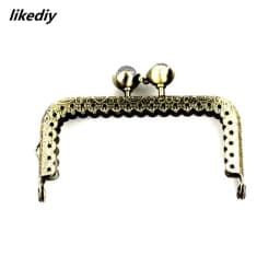 10 Pcs/Lot 8.5 CM Antique Bronze Metal Purse Frame Square Lotus Head Coral Beads Kiss Clasp DIY Bag Accessories