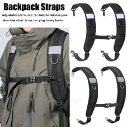 Bag Accessories Black Backpack Straps Oxford Cloth Shock Absorption Replacement Strap Bags Shoulder Strap Climbing Hiking