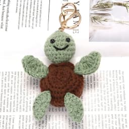 Cute Marine Life Charm Bag Pendant Kawaii Cartoon Mini Hand Knitted Keyring Handbag Pendant Couple Keychain DIY Bag Accessories