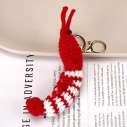 Cute Marine Life Charm Bag Pendant Kawaii Cartoon Mini Hand Knitted Keyring Handbag Pendant Couple Keychain DIY Bag Accessories