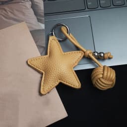Colorful Five-pointed Star Woven Rope Leather Pendant New Star Woven Ball Bag Pendant Keychain Creative Small Accessories